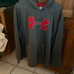 Under Armour gray/ red hoodie